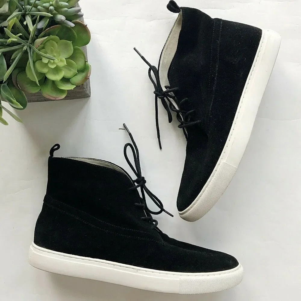 Kenneth Cole Black Suede Leather Ankle Booties size 8